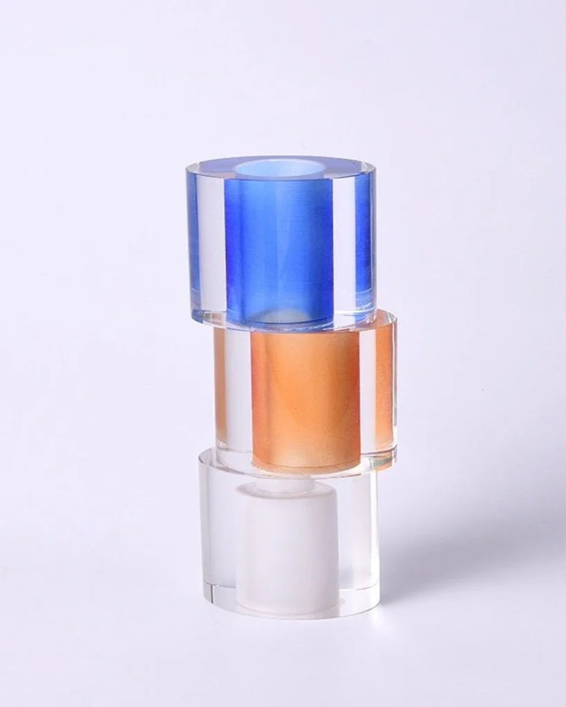 Modern Crystal Nugget Vase, Contemporary Table Setting Centrepieces
