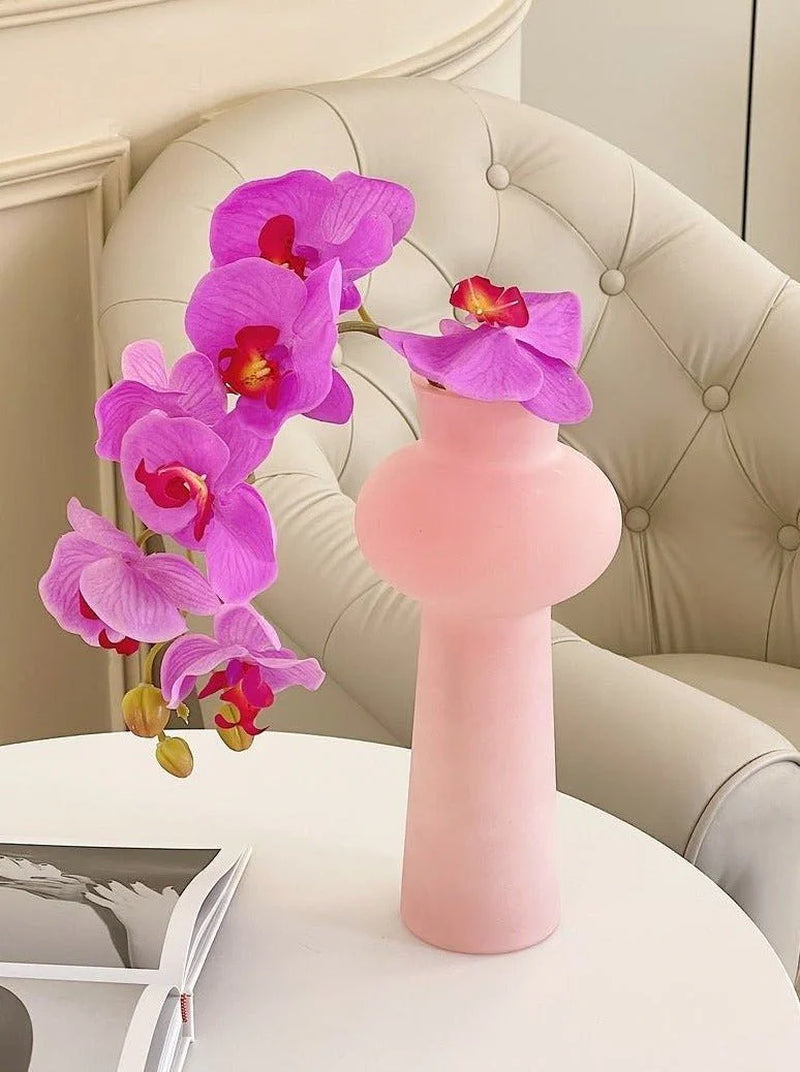 Tall Vintage Style Dopamine Decorative Flower Vase