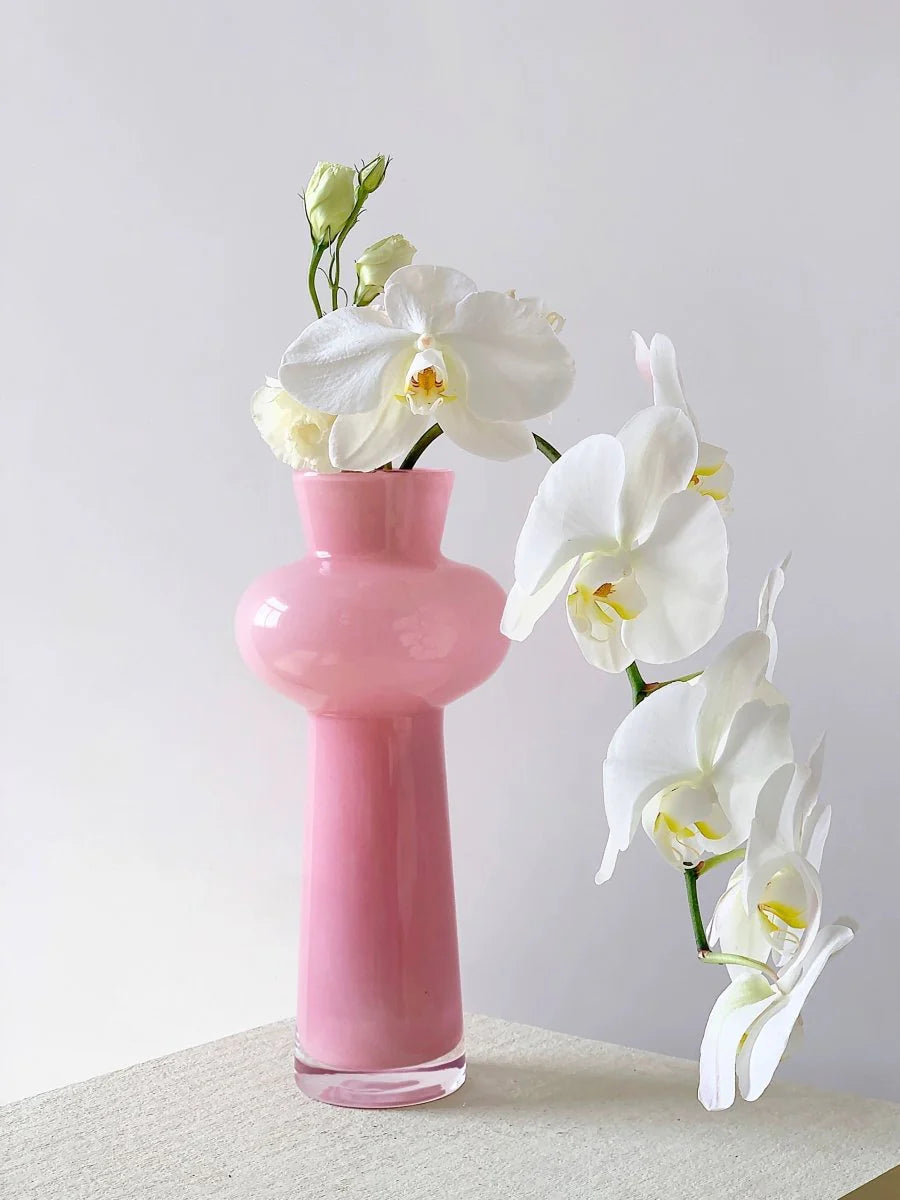 Tall Vintage Style Dopamine Decorative Flower Vase