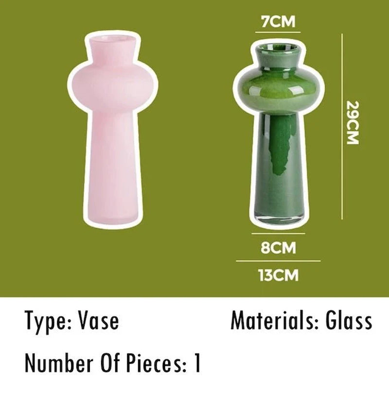 Tall Vintage Style Dopamine Decorative Flower Vase