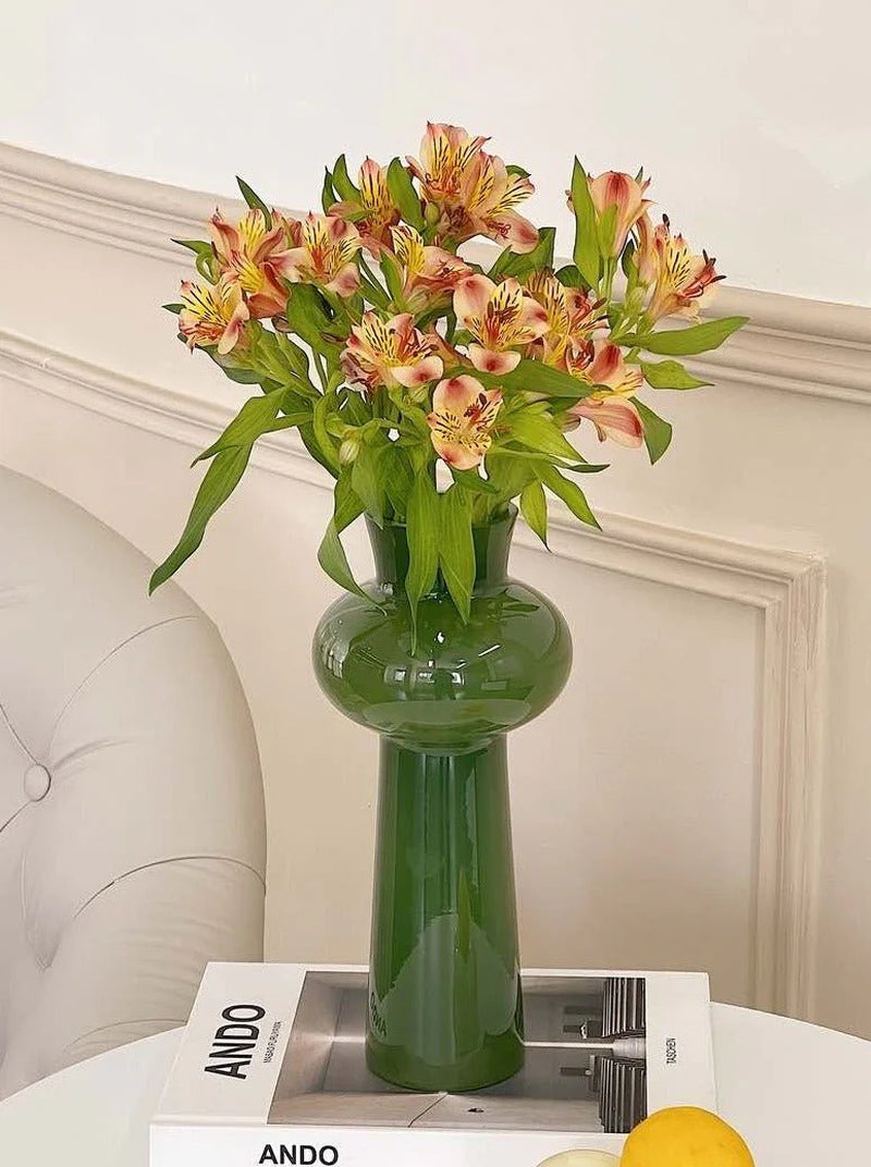 Tall Vintage Style Dopamine Decorative Flower Vase