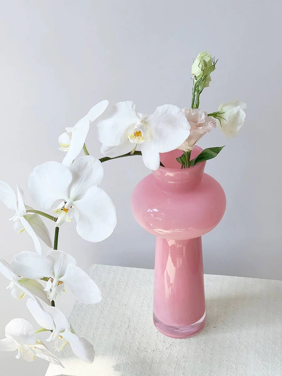 Tall Vintage Style Dopamine Decorative Flower Vase