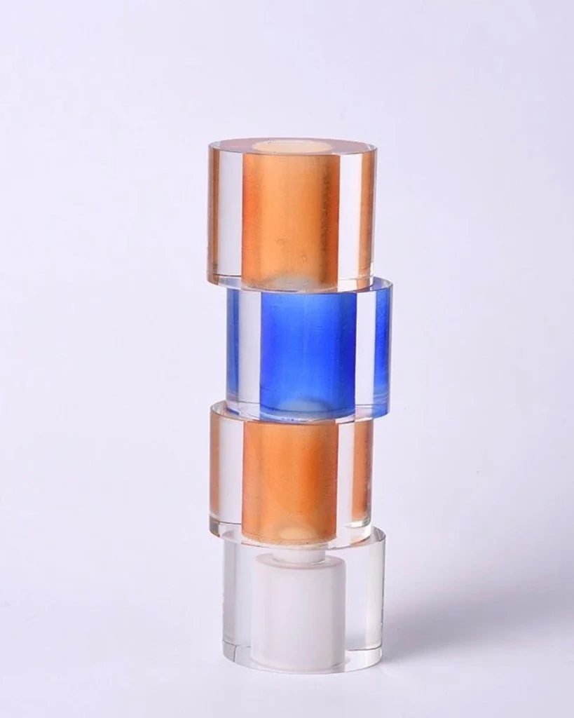 Modern Crystal Nugget Vase, Contemporary Table Setting Centrepieces